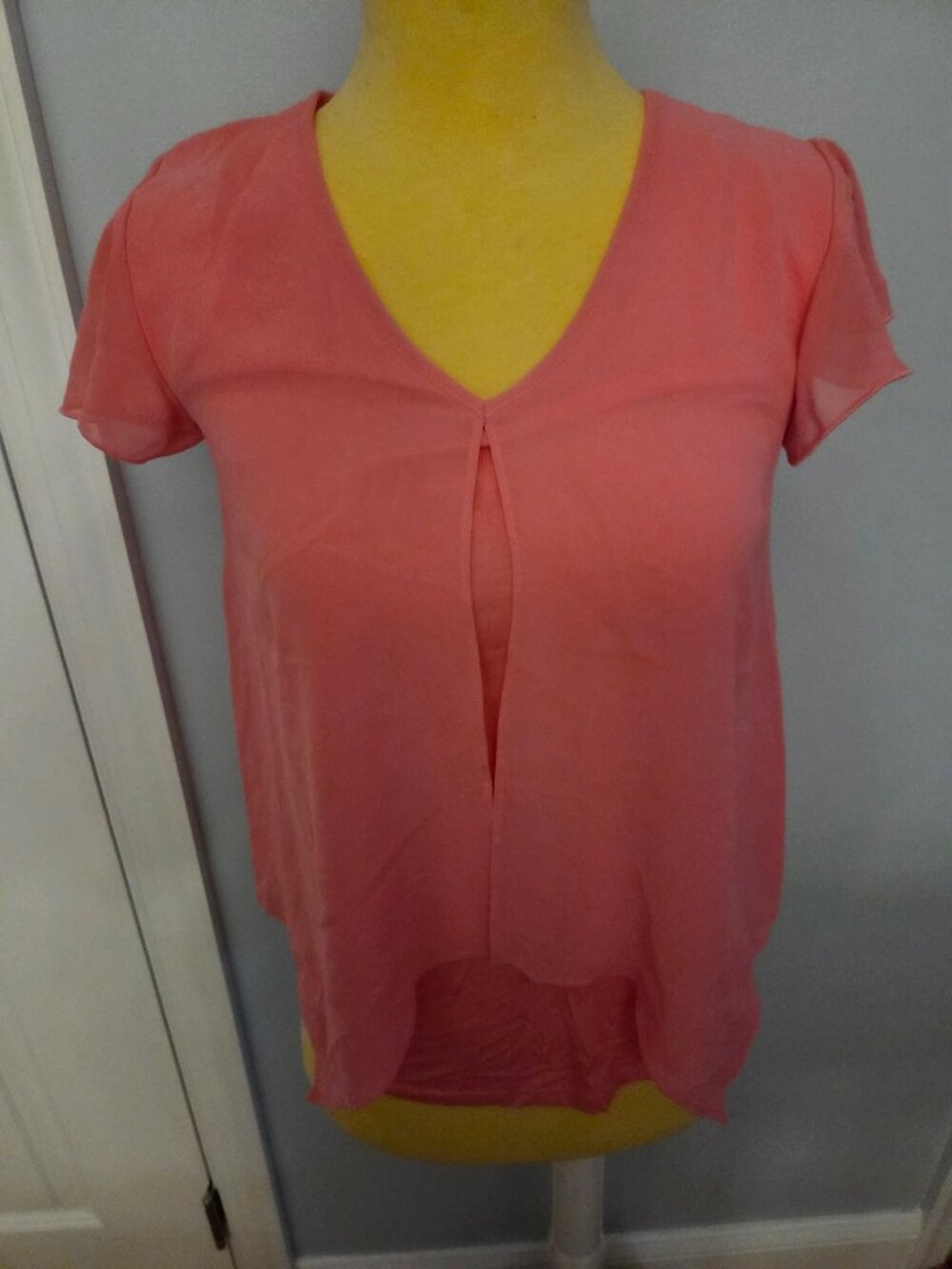 BCX Pink Short Sleeve Blouse